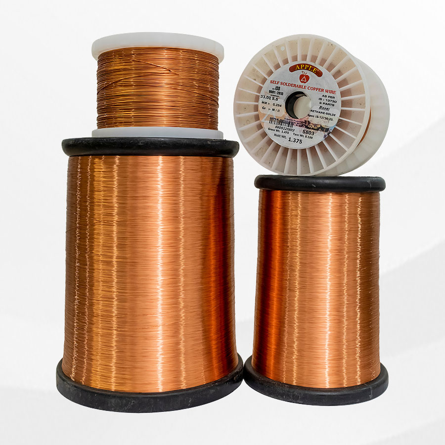 Copper Polyurethane Self Solderable Wire 155 Class